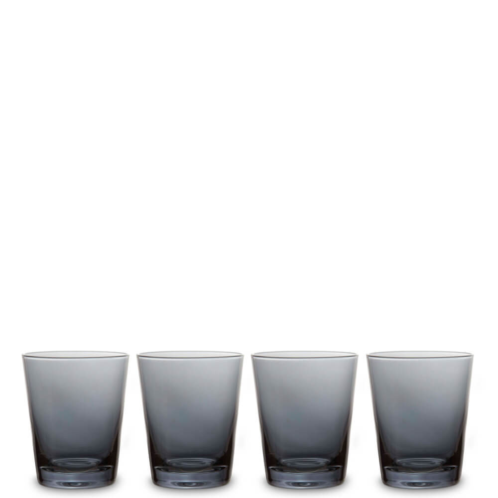 Simply Home Set of 4 Grey Tumbler Glasses